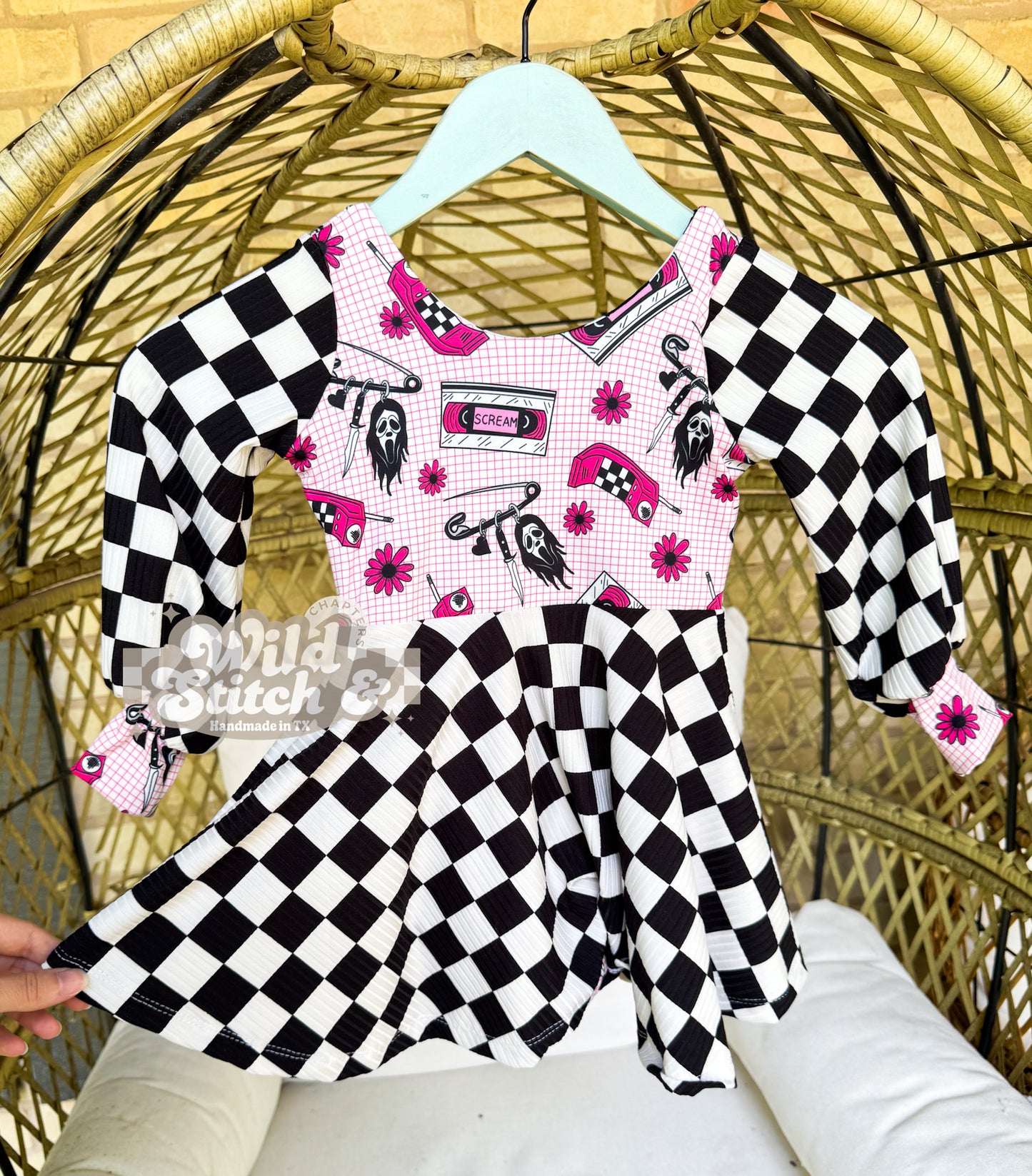 RTS 4T Brielle Halloween Skirted Romper