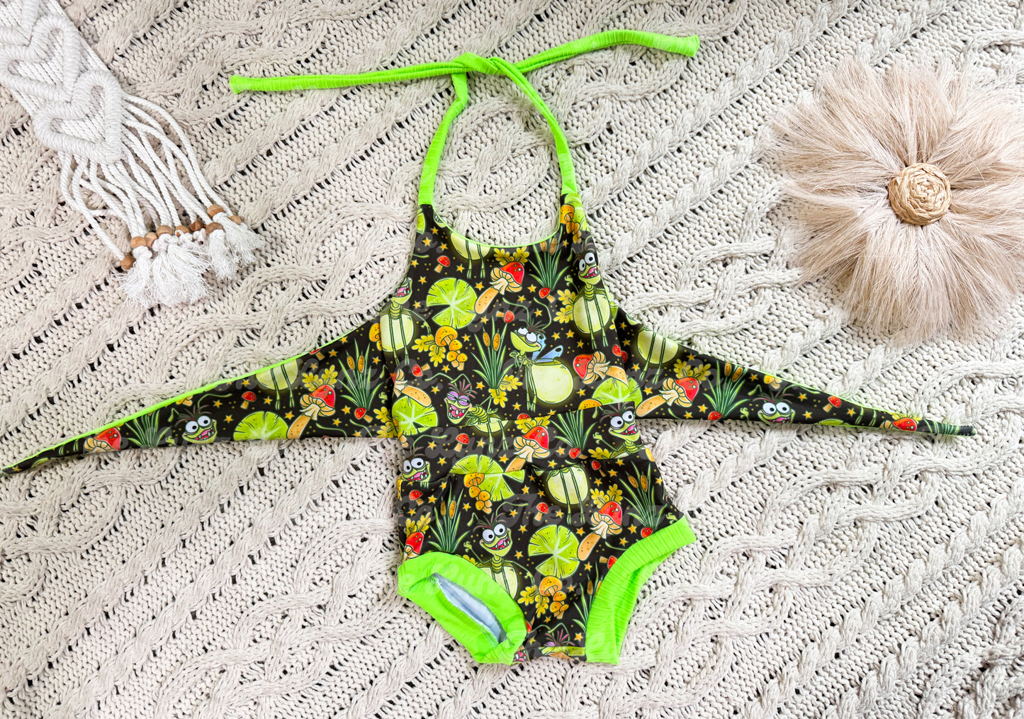 MTO: Halter & Tie Back Romper