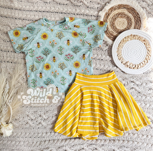 RTS 3T Bees Set | Knox Tee & Skirt