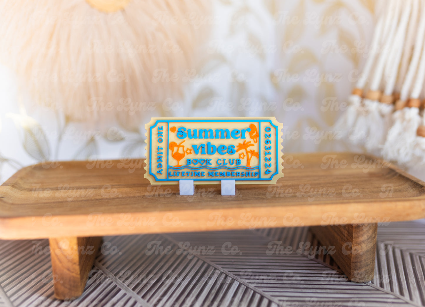 RTS Summer Vibes Book Club Ticket Shelf Decor