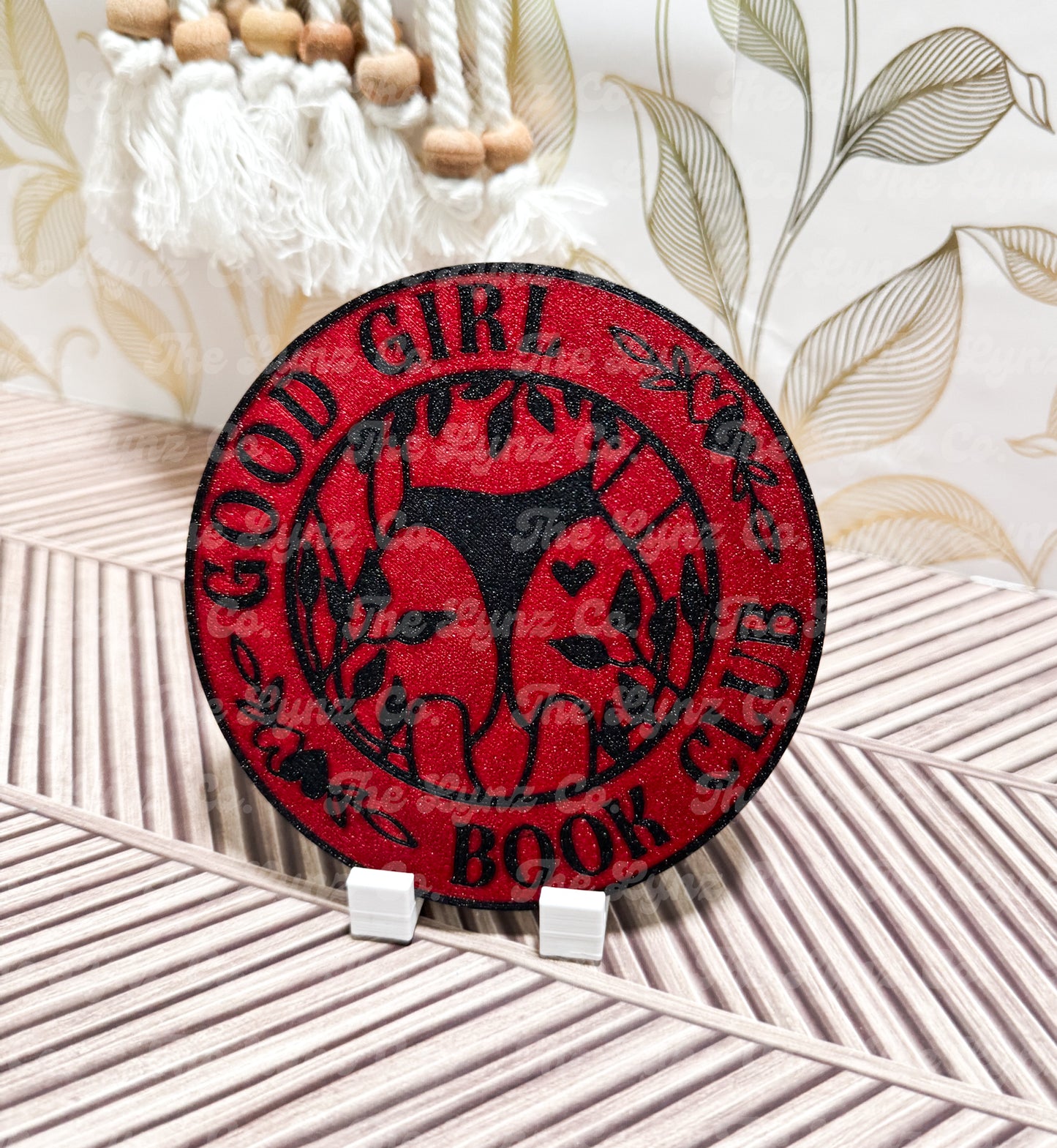 RTS Good Girl Book Club Decor | Black & Red