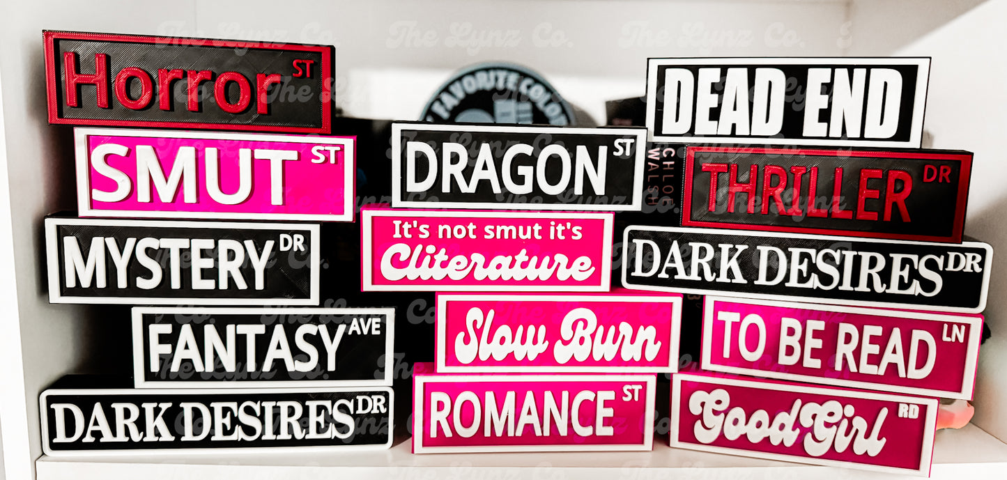 RTS Bookish “Street Signs” | Multiple Options
