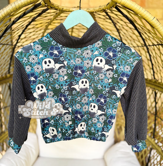 RTS 5T Mock Neck Ghostly Halloween Top
