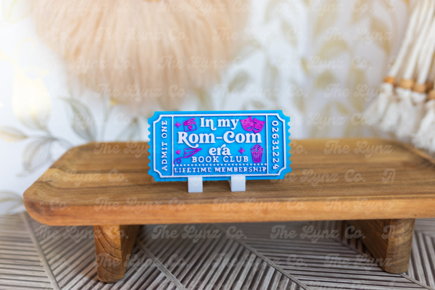 RTS In My Rom-Com Era Ticket Shelf Decor
