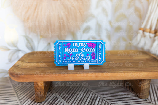 RTS In My Rom-Com Era Ticket Shelf Decor